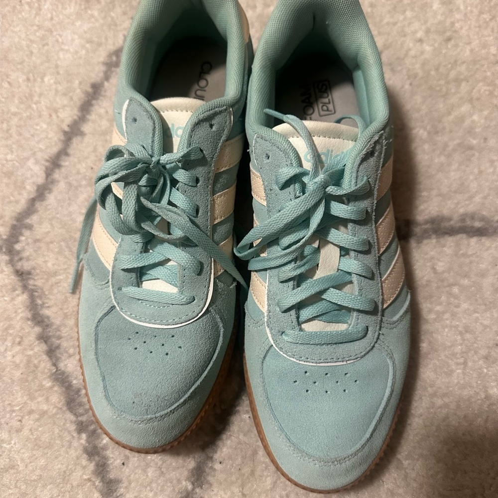 Adidas Aqua Sneakers with White Stripes
